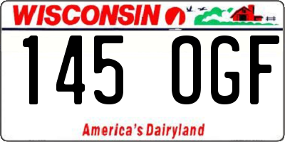 WI license plate 145OGF
