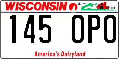 WI license plate 145OPO
