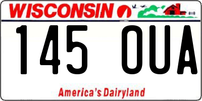 WI license plate 145OUA
