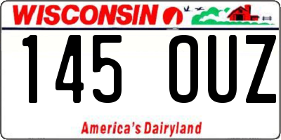 WI license plate 145OUZ