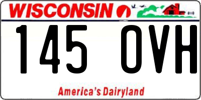 WI license plate 145OVH