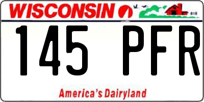 WI license plate 145PFR
