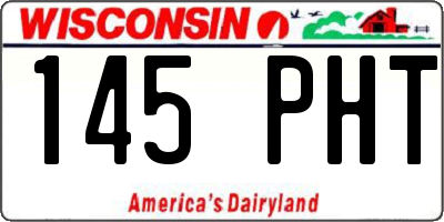WI license plate 145PHT