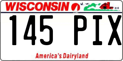 WI license plate 145PIX