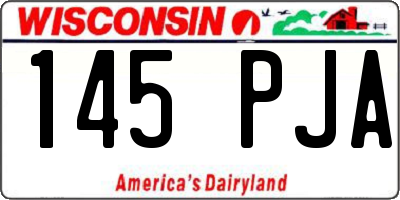 WI license plate 145PJA