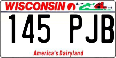 WI license plate 145PJB