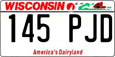 WI license plate 145PJD