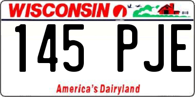 WI license plate 145PJE