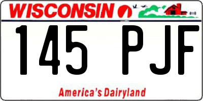 WI license plate 145PJF