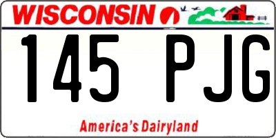 WI license plate 145PJG