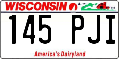 WI license plate 145PJI