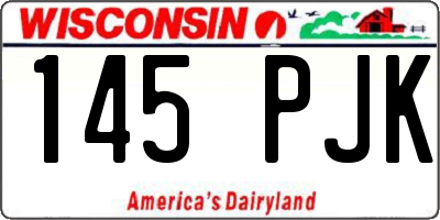WI license plate 145PJK