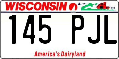 WI license plate 145PJL