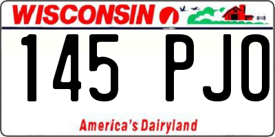 WI license plate 145PJO