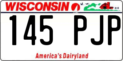 WI license plate 145PJP
