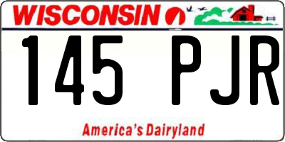 WI license plate 145PJR