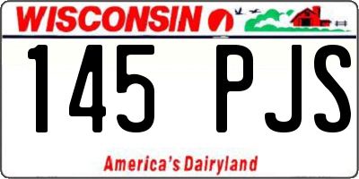 WI license plate 145PJS