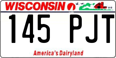 WI license plate 145PJT