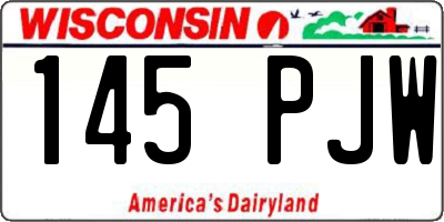 WI license plate 145PJW