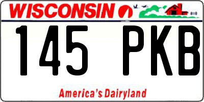 WI license plate 145PKB