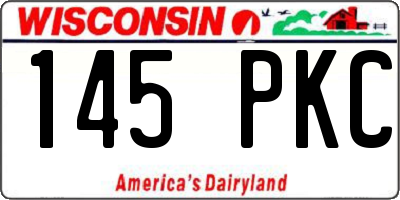 WI license plate 145PKC
