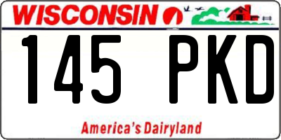 WI license plate 145PKD