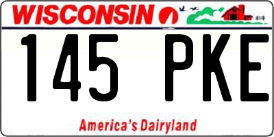 WI license plate 145PKE