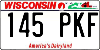 WI license plate 145PKF