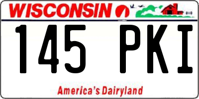 WI license plate 145PKI