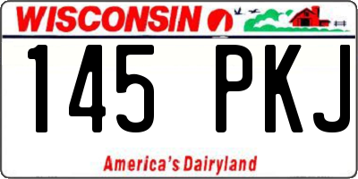 WI license plate 145PKJ
