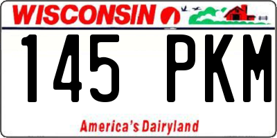 WI license plate 145PKM