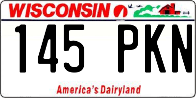 WI license plate 145PKN