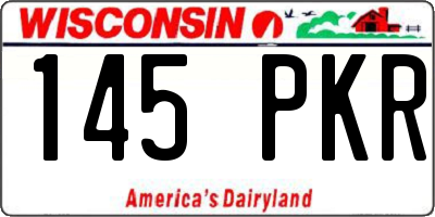 WI license plate 145PKR
