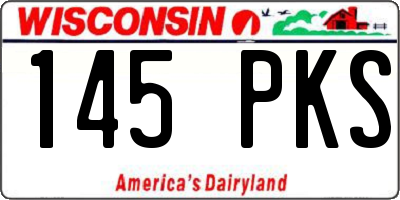 WI license plate 145PKS