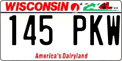 WI license plate 145PKW
