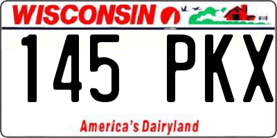 WI license plate 145PKX
