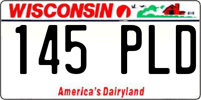 WI license plate 145PLD