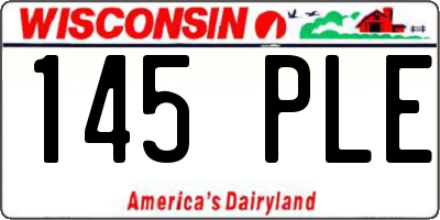 WI license plate 145PLE