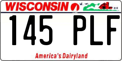 WI license plate 145PLF