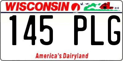 WI license plate 145PLG