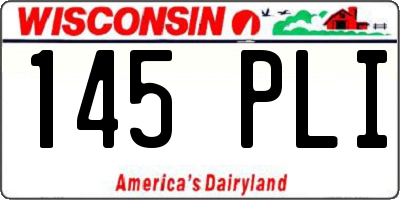 WI license plate 145PLI