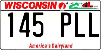 WI license plate 145PLL