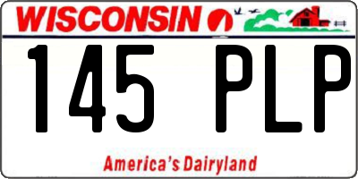 WI license plate 145PLP