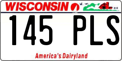 WI license plate 145PLS