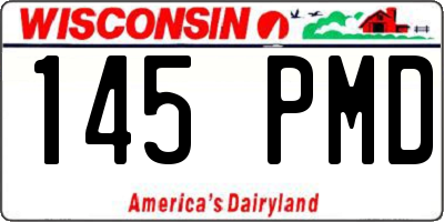 WI license plate 145PMD