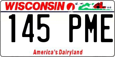 WI license plate 145PME