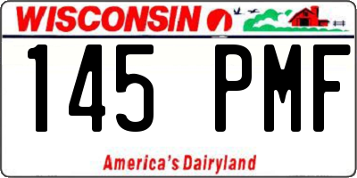WI license plate 145PMF