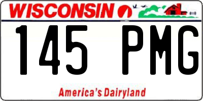 WI license plate 145PMG