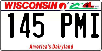 WI license plate 145PMI