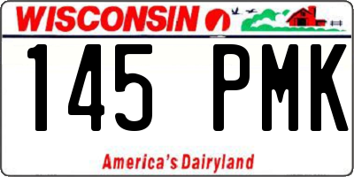 WI license plate 145PMK